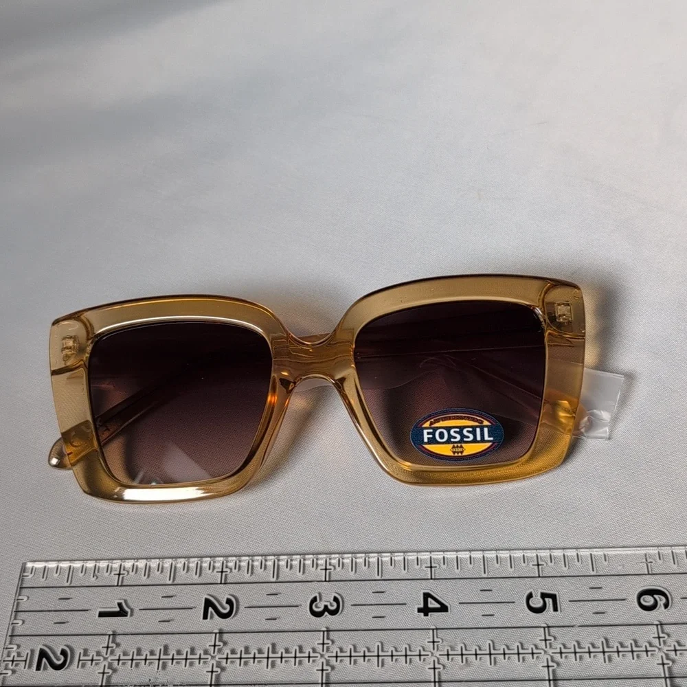 Fossil 55 mm Cat Eye Sunglasses in Honey